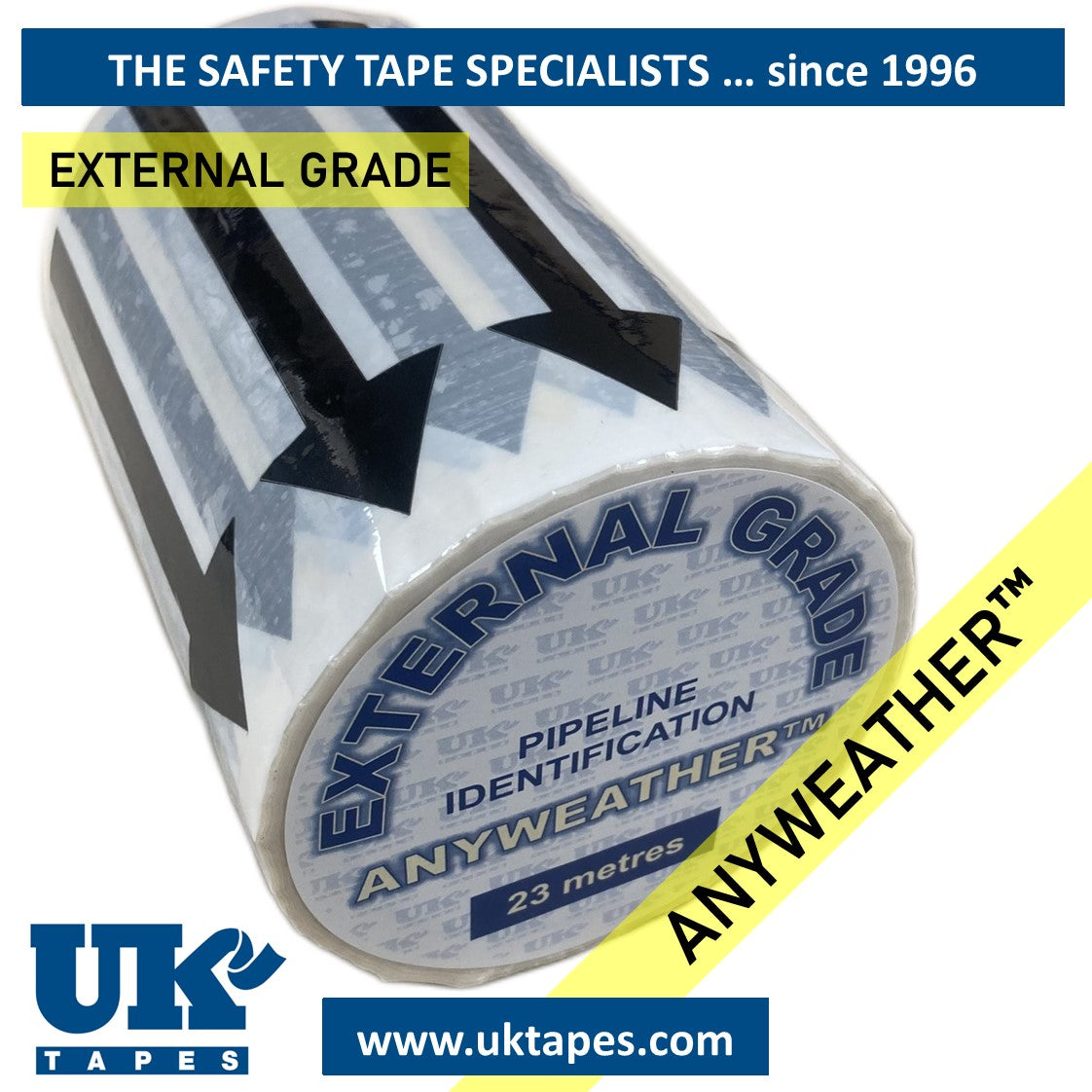 ANYWEATHER Pipe Marking Tape (Directional Arrows)
