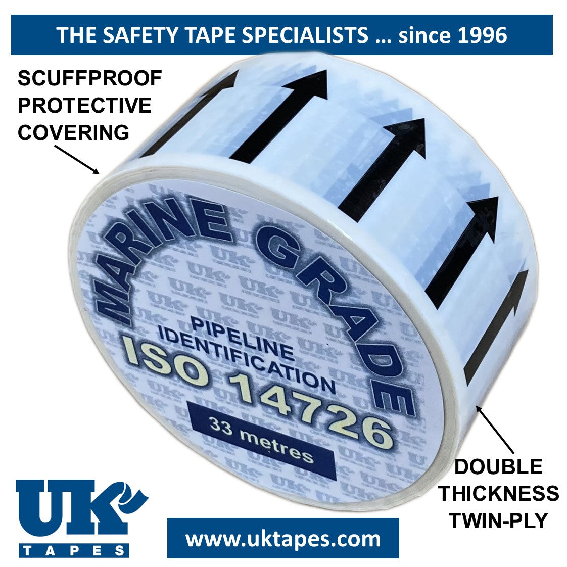 Marine Grade Pipe Marking Tape to ISO 14726