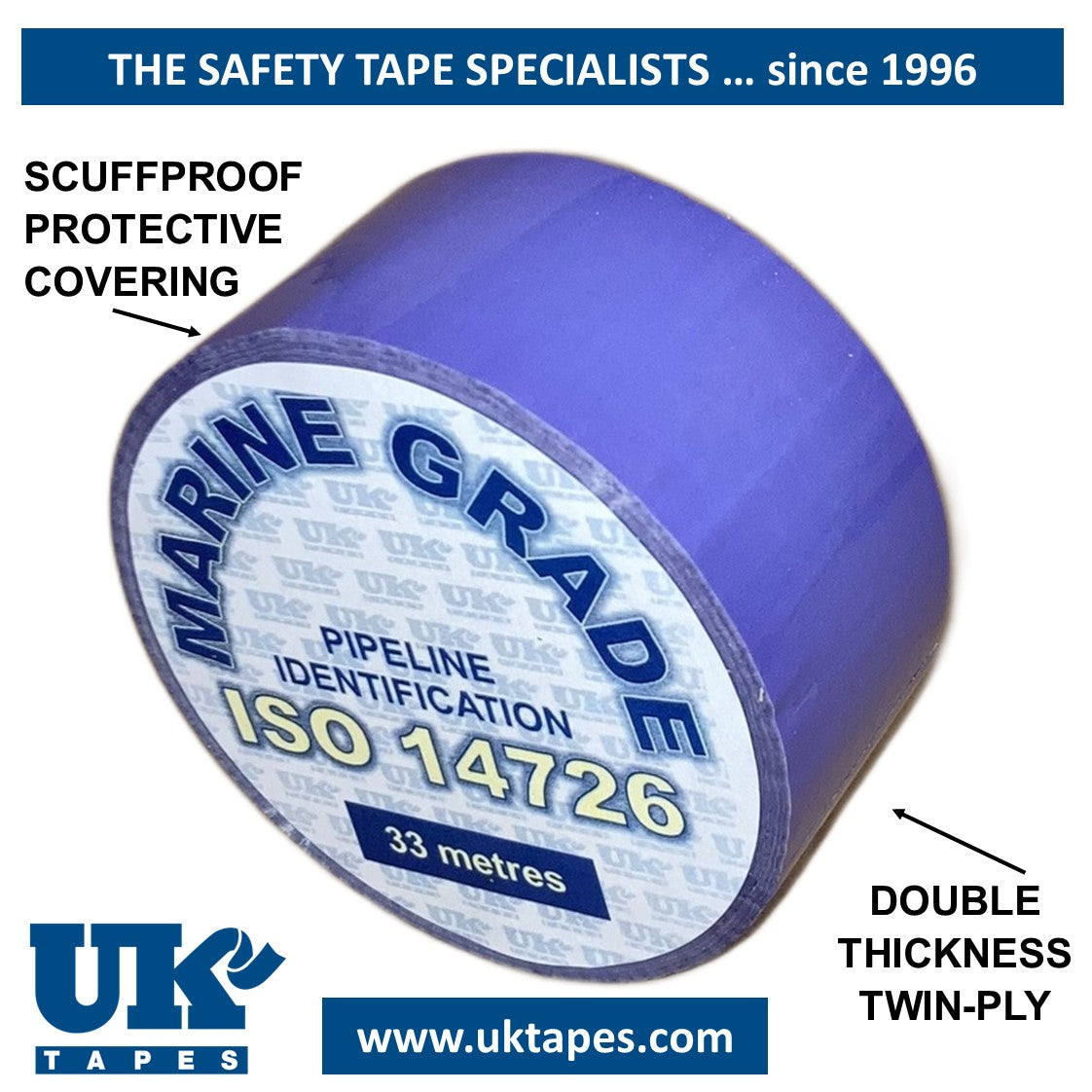 Marine Grade Pipe Marking Tape to ISO 14726