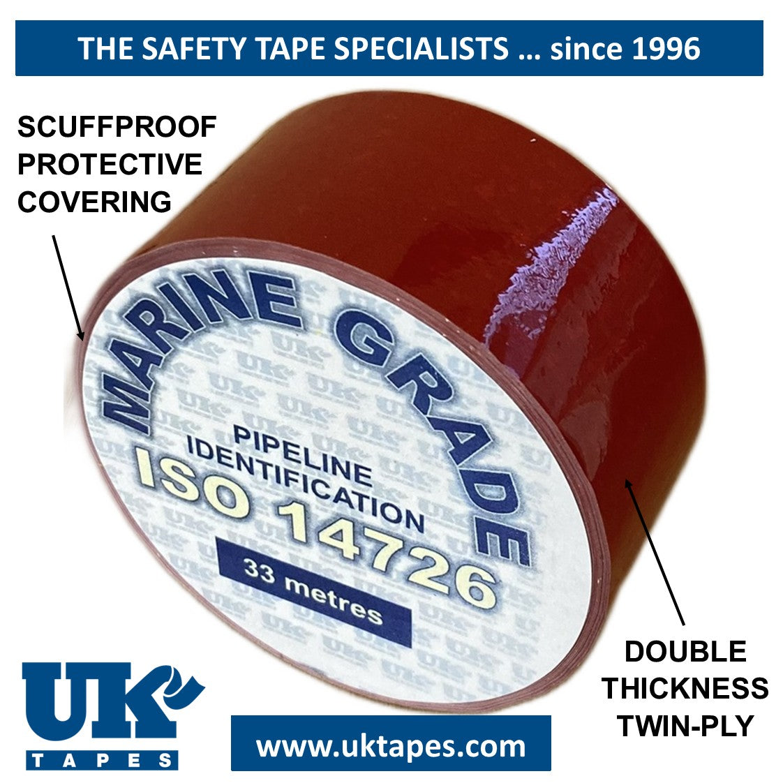 Marine Grade Pipe Marking Tape to ISO 14726
