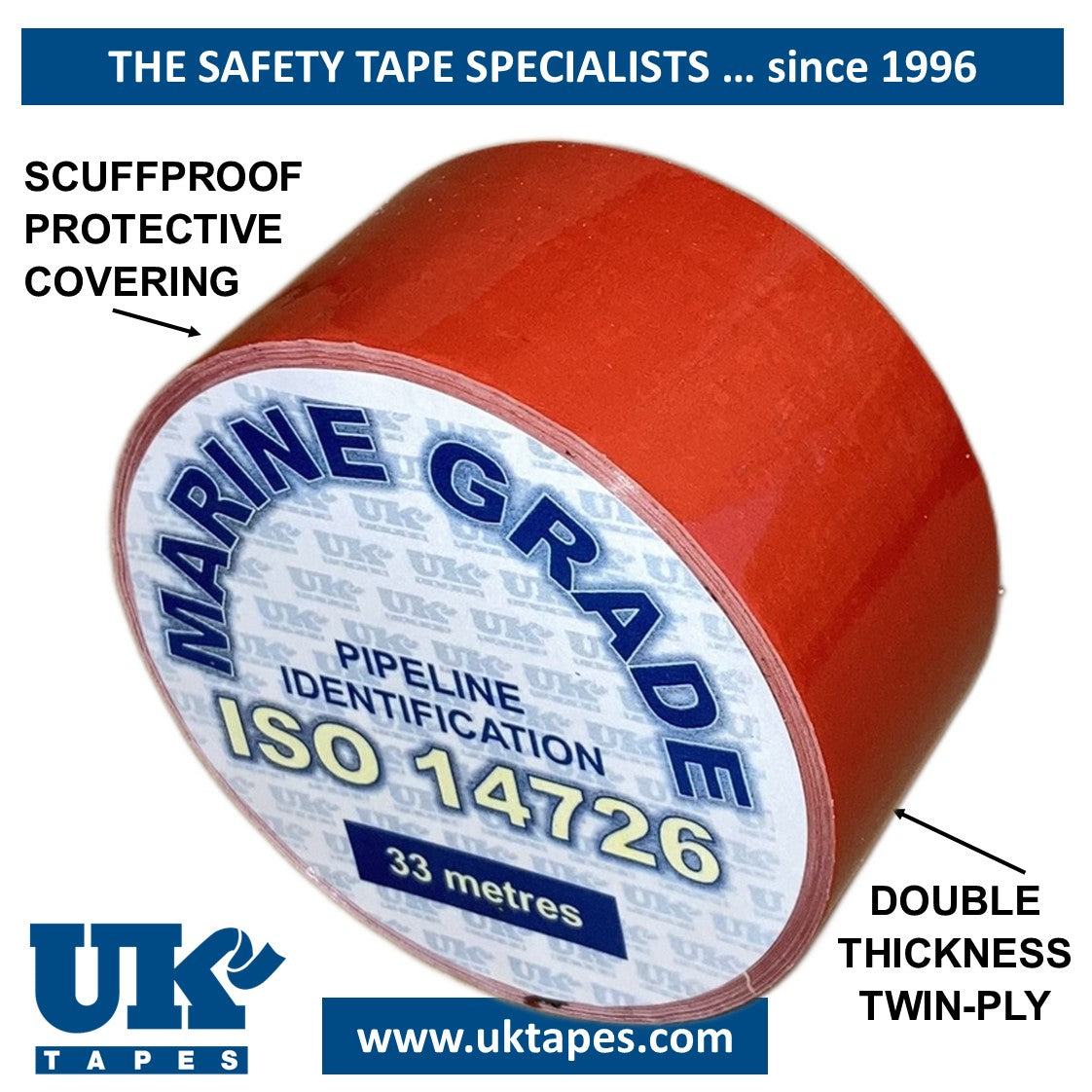Marine Grade Pipe Marking Tape to ISO 14726