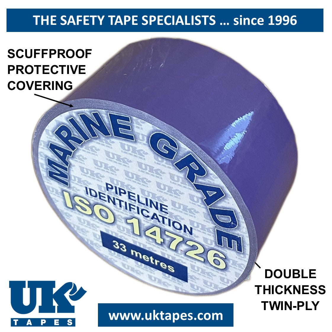 Marine Grade Pipe Marking Tape to ISO 14726