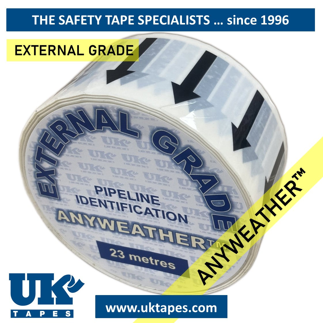ANYWEATHER Pipe Marking Tape (Directional Arrows)