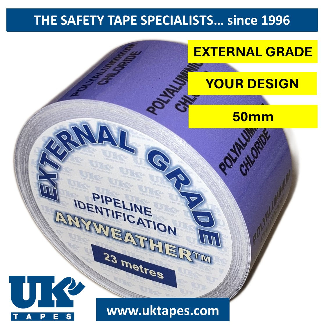 ANYWEATHER Pipe Marking Tape (Custom Printed)