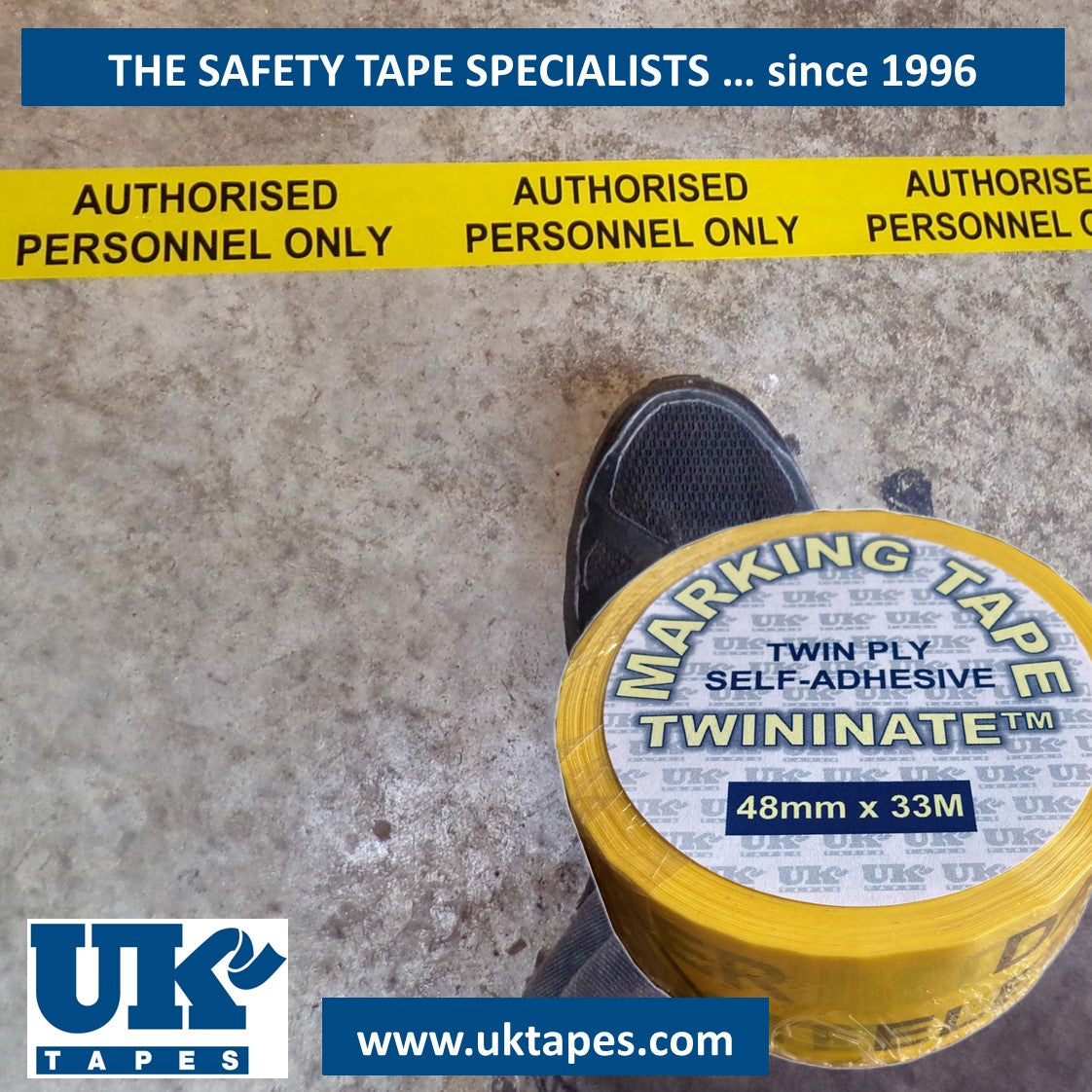 TWININATE Printed Warning Adhesive Tape