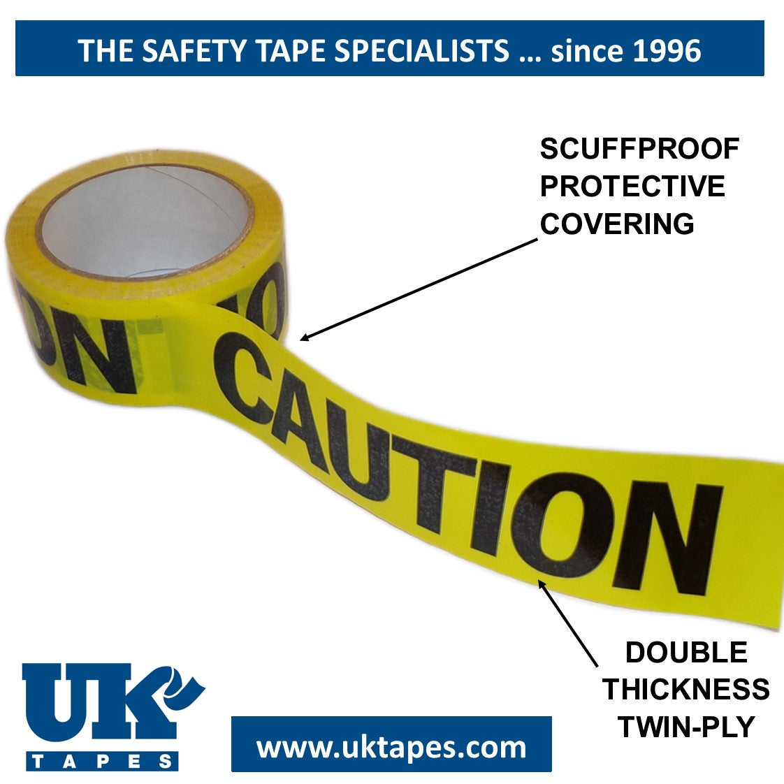TWININATE Printed Warning Adhesive Tape