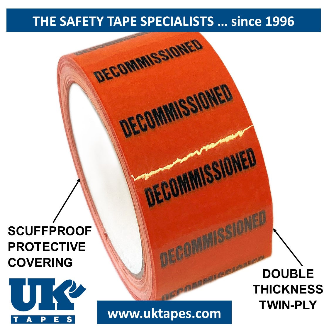 TWININATE Printed Warning Adhesive Tape