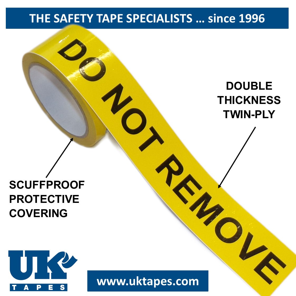 TWININATE Printed Warning Adhesive Tape
