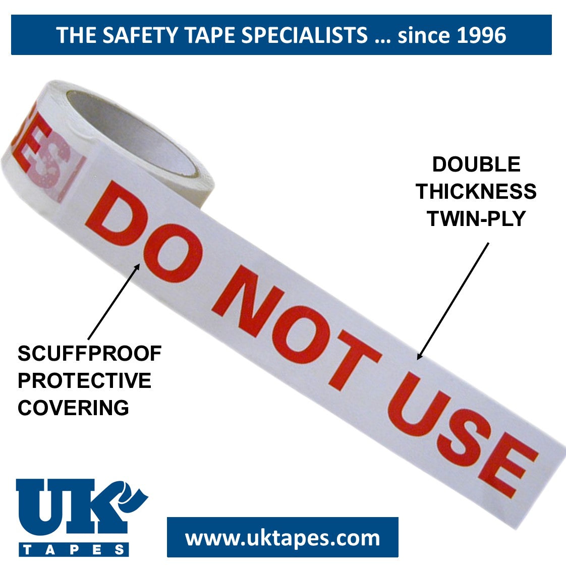 TWININATE Printed Warning Adhesive Tape