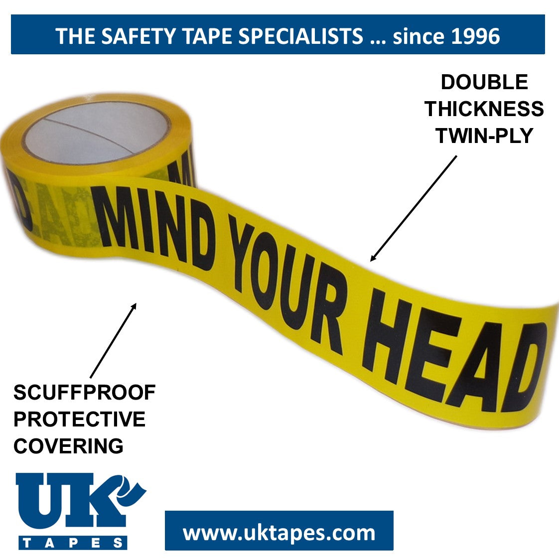 TWININATE Printed Warning Adhesive Tape