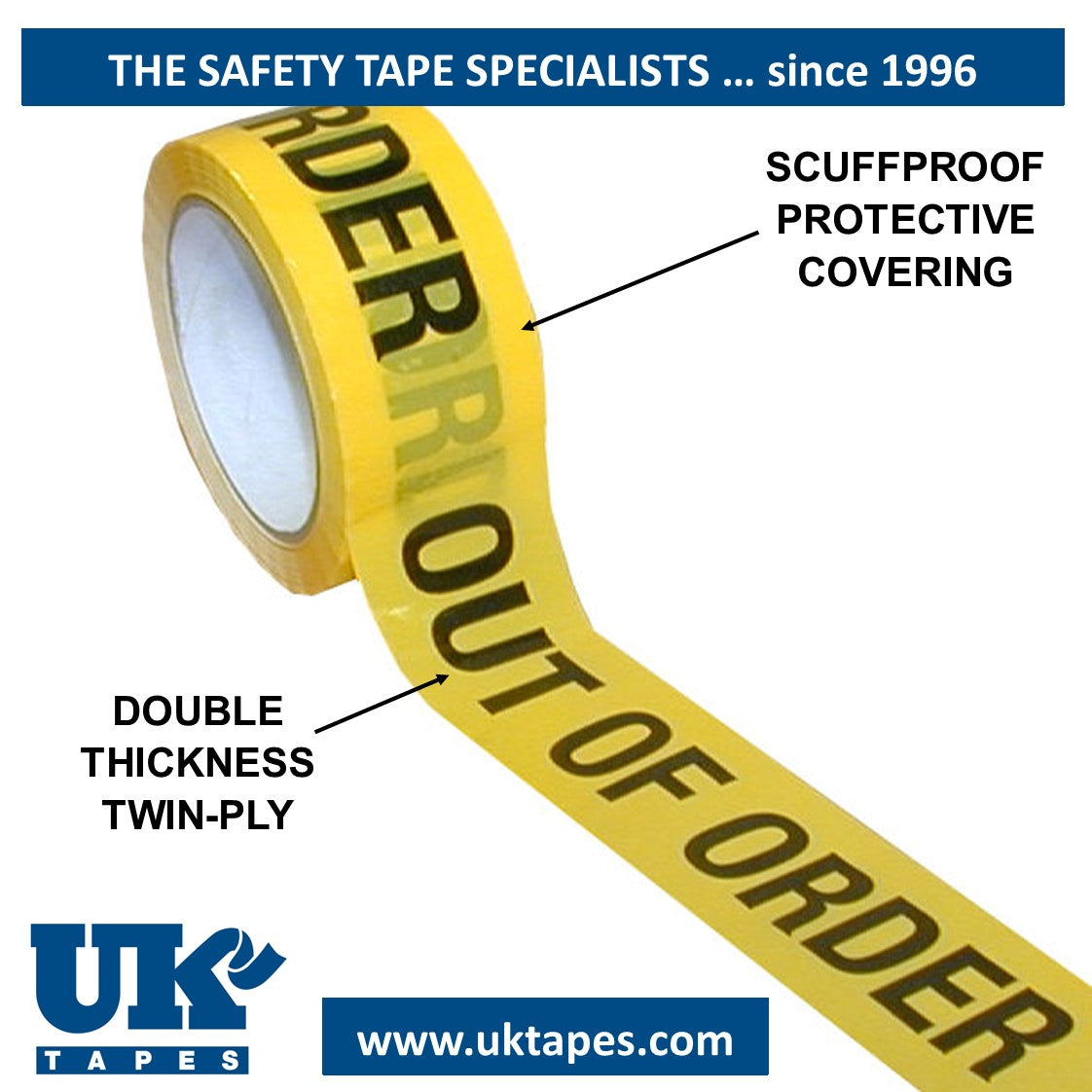 TWININATE Printed Warning Adhesive Tape