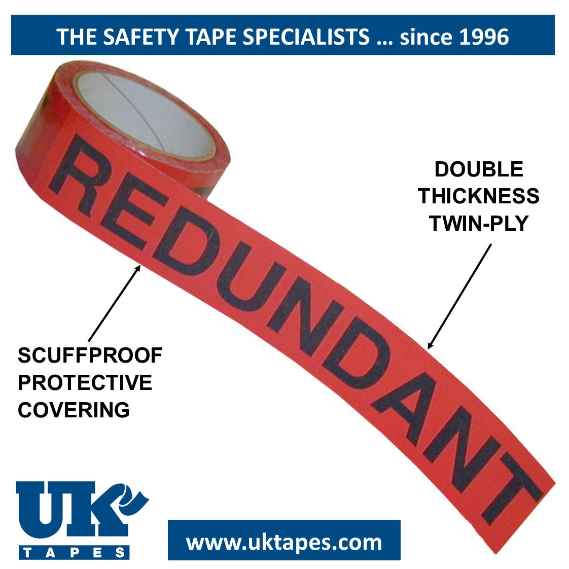 TWININATE Printed Warning Adhesive Tape