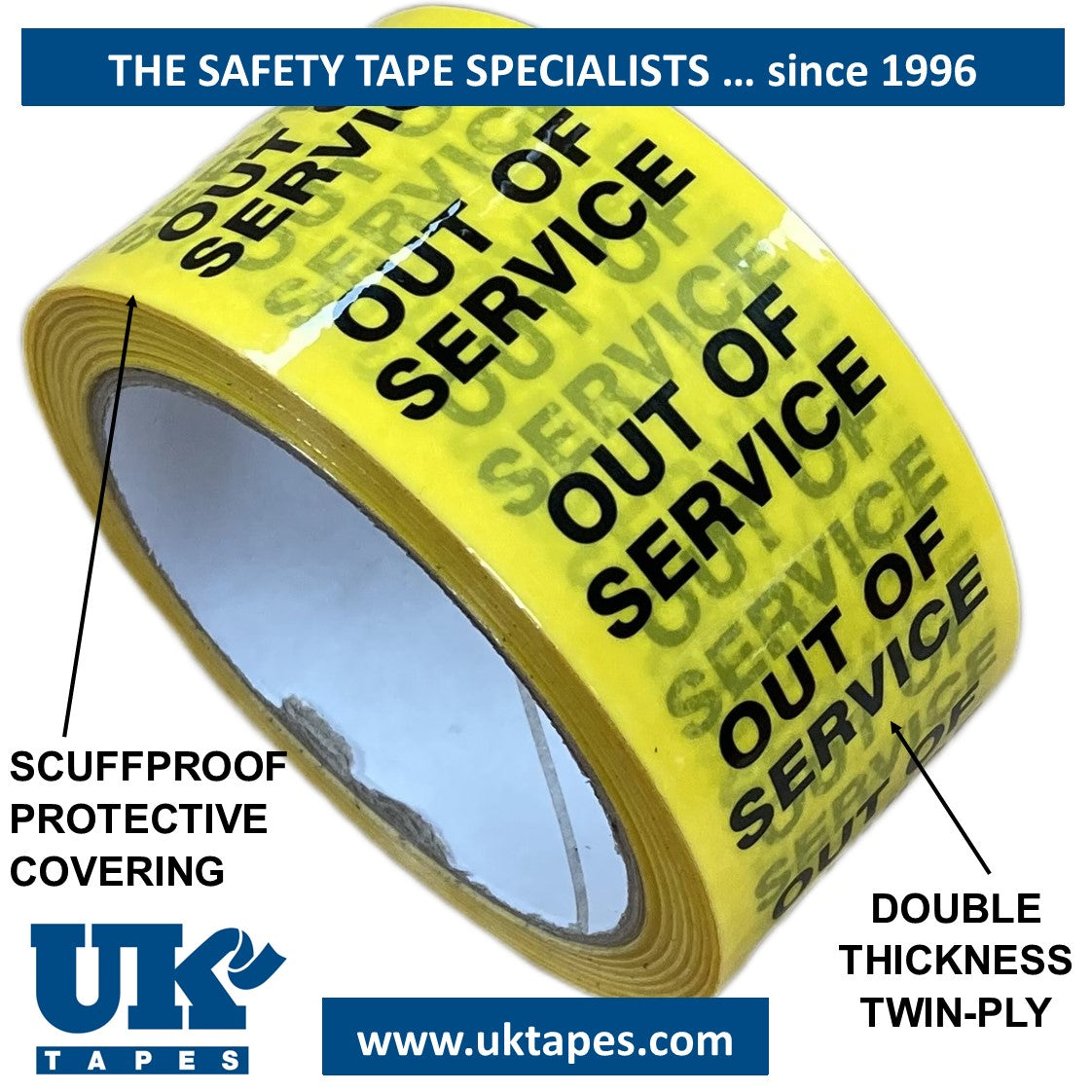 TWININATE Printed Warning Adhesive Tape