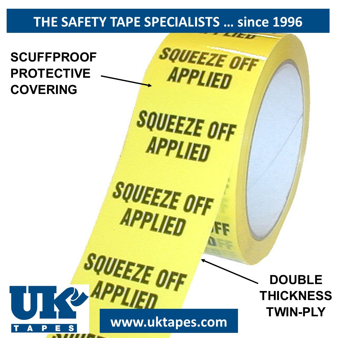 TWININATE Printed Warning Adhesive Tape